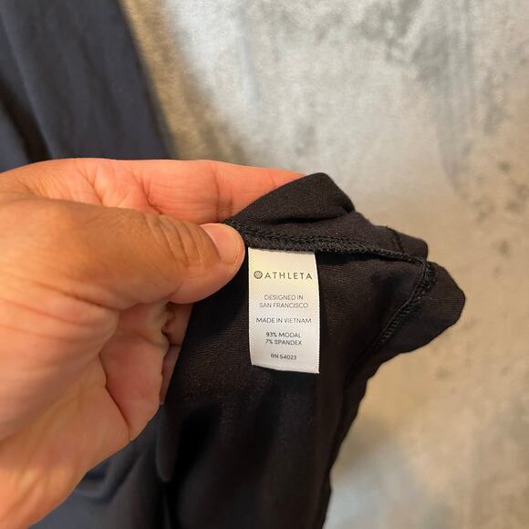 Athleta Santorini High Neck Solid Dress Black Size Small Tall - Picture 6 of 7